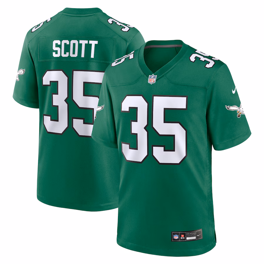 Men's Philadelphia Eagles Boston Scott Nike Kelly Green Alternate Game Jersey - Jersey