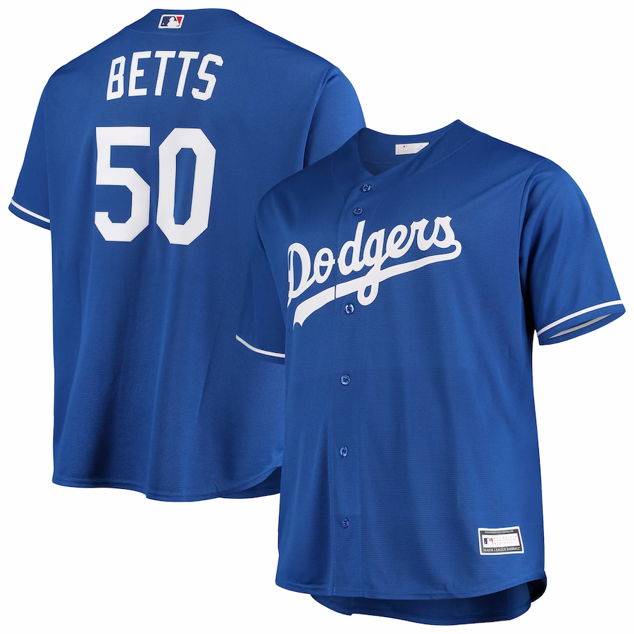 Men's Los Angeles Dodgers Mookie Betts Majestic Royal Big & Tall Replica Player Jersey - Jersey