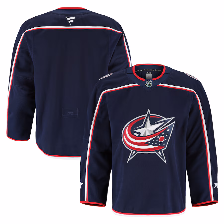 Men's Columbus Blue Jackets Fanatics Navy Home Authentic Pro Jersey - Jersey
