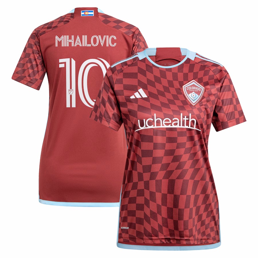 Women's Colorado Rapids Djordje Mihailovic adidas Burgundy 2024 One Flag Kit Replica Player Jersey - Jersey