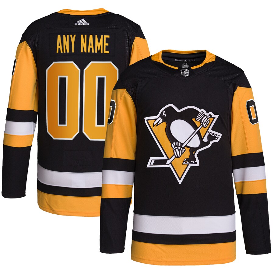 Men's Pittsburgh Penguins adidas Black Home Primegreen Authentic Pro Custom Jersey - Jersey