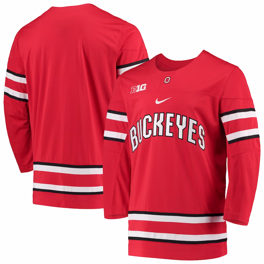 Ohio State Buckeyes Nike Replica Team Hockey Jersey - Scarlet - Jersey