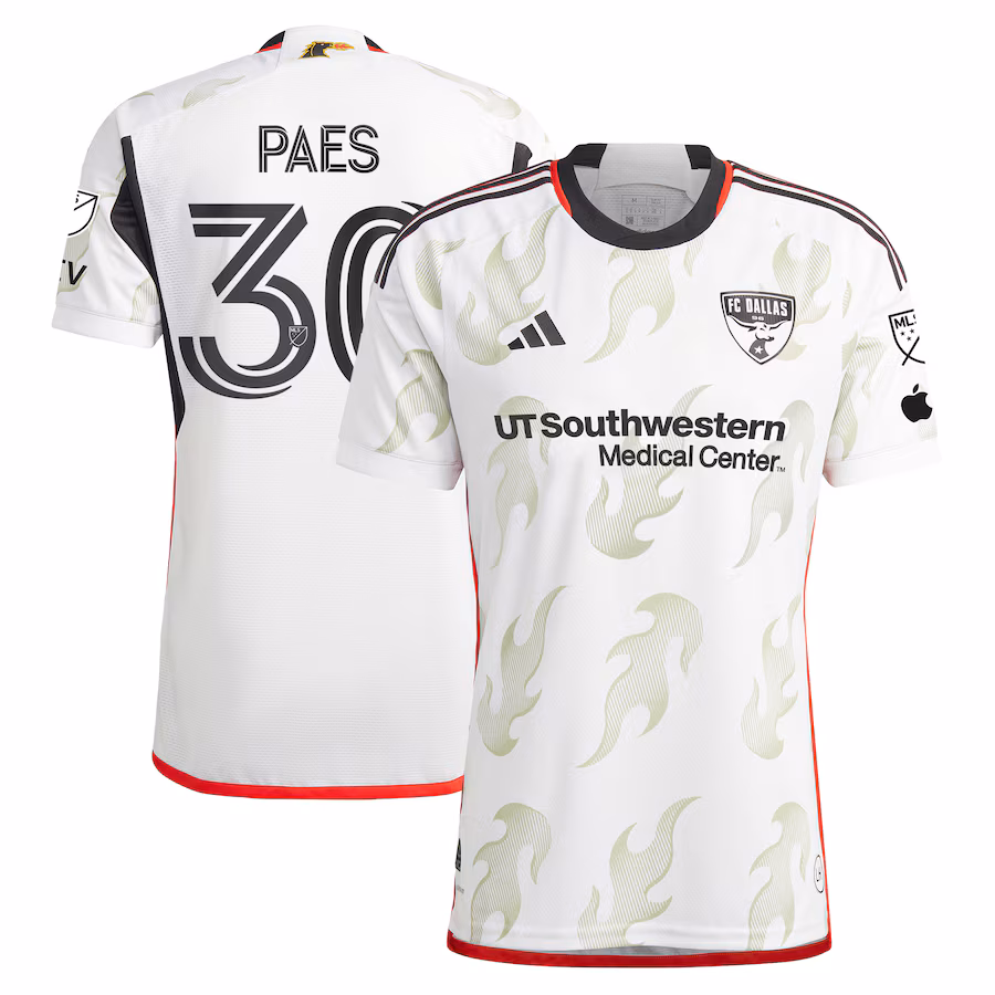 Men's FC Dallas Maarten Paes adidas White 2024 Burn Baby Burn Authentic Player Jersey - Jersey