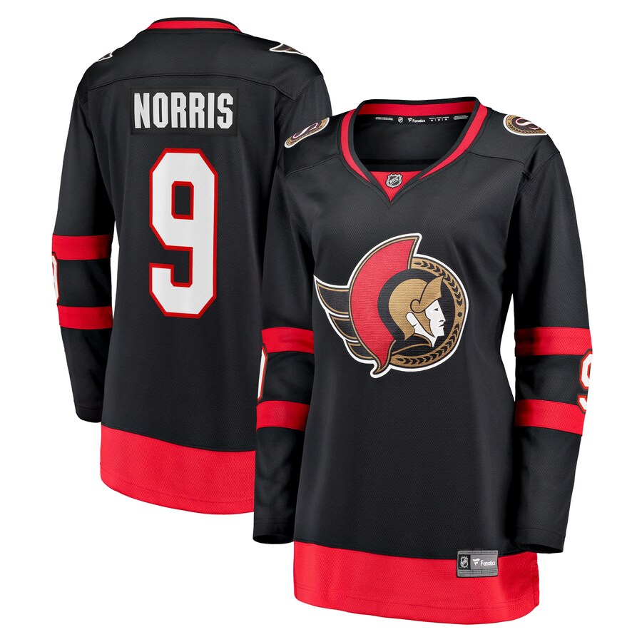 Women's Ottawa Senators Josh Norris Fanatics Branded Black Home Breakaway Player Jersey - Jersey