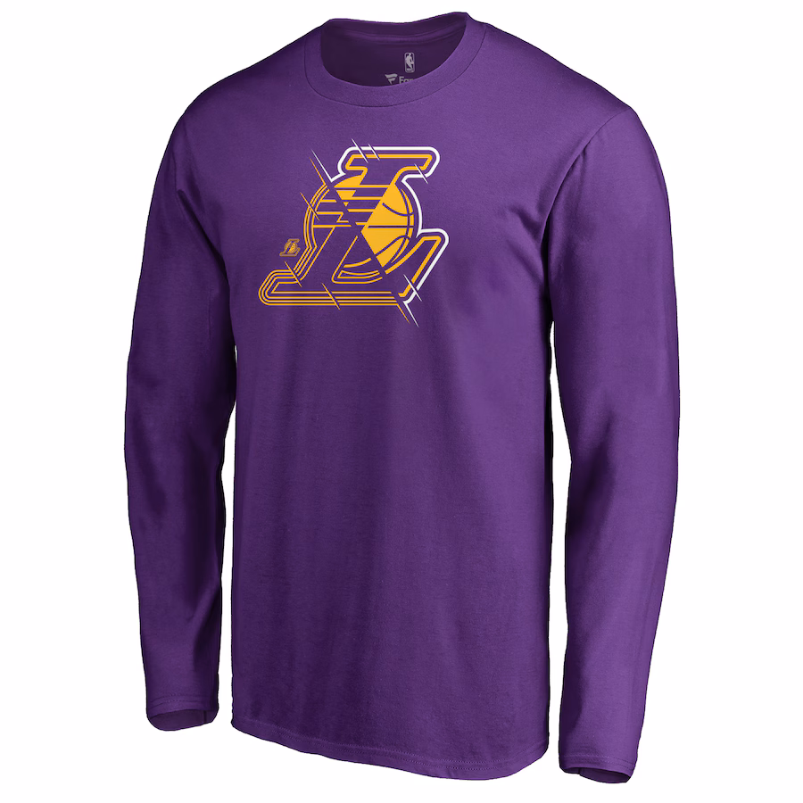 Men's Los Angeles Lakers Purple X-Ray Long Sleeve T-Shirt - Jersey