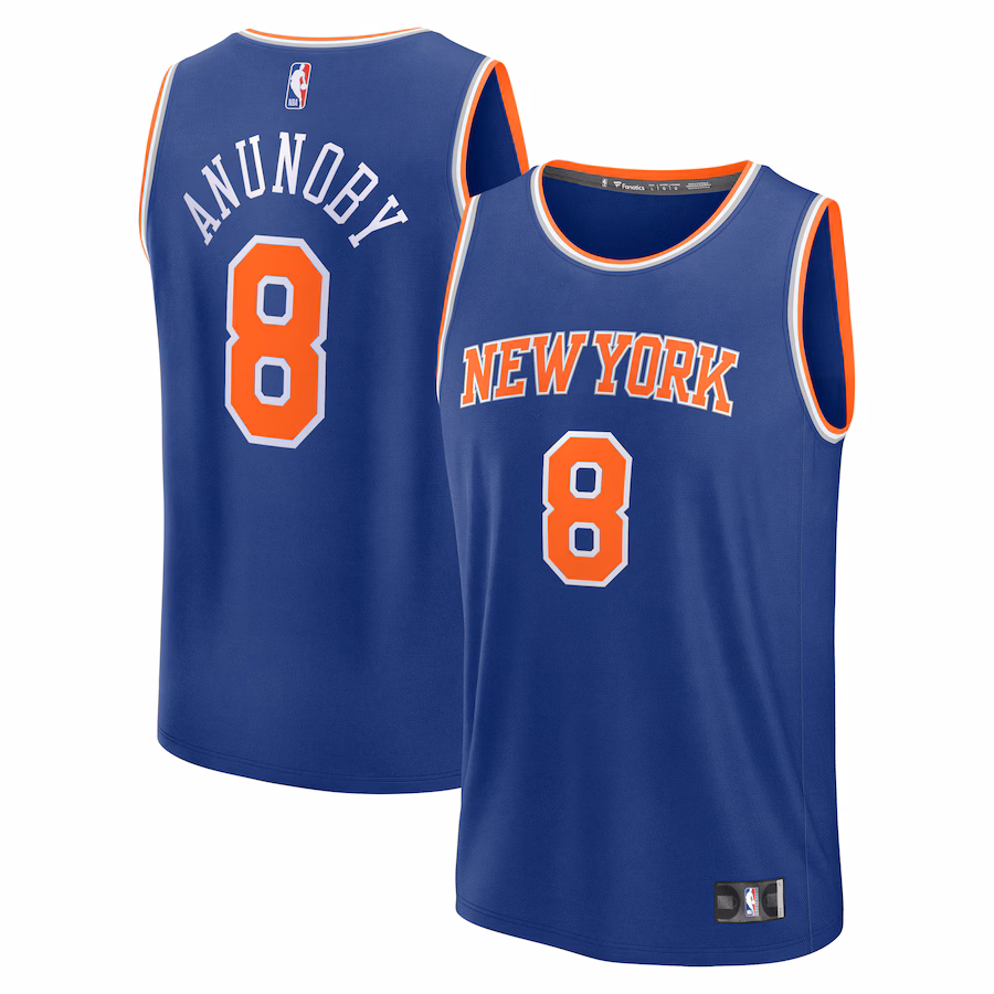 Men's New York Knicks OG Anunoby Fanatics Royal Fast Break Player Jersey - Icon Edition - Jersey