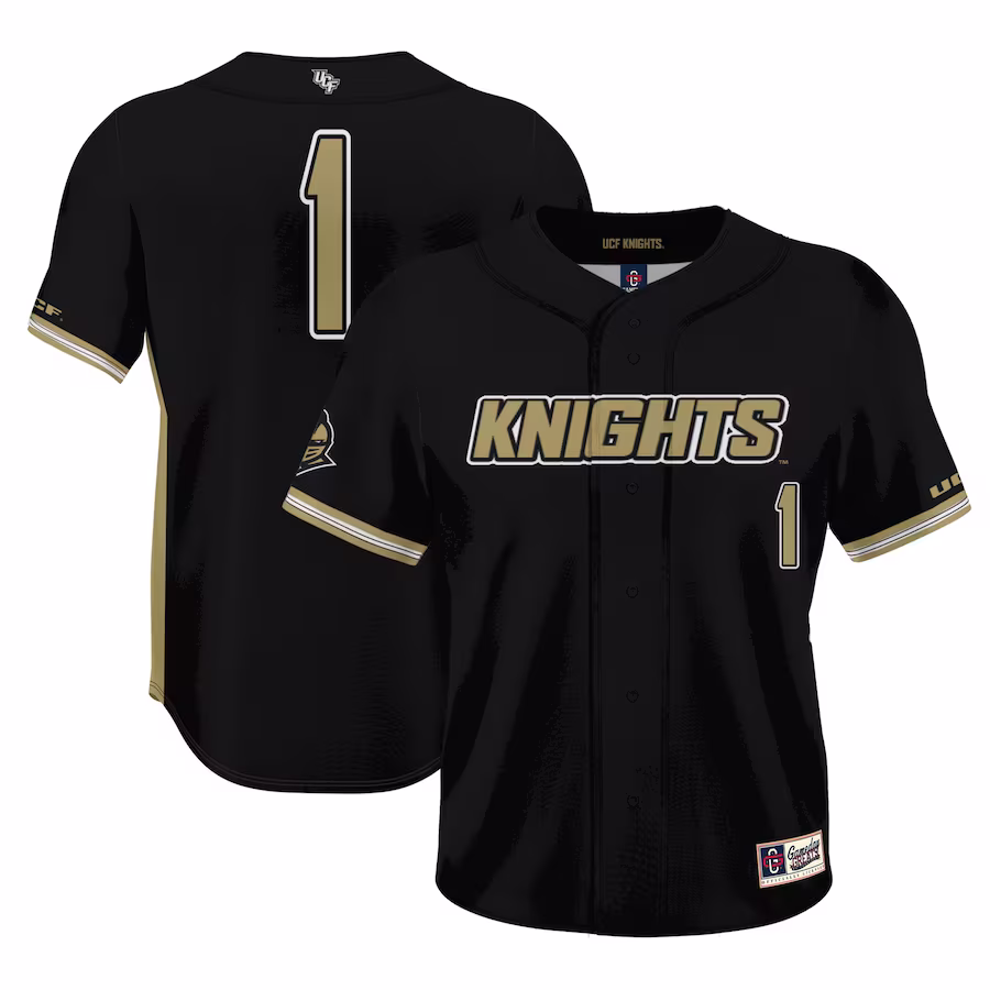 #1 UCF Knights GameDay Greats Lightweight Baseball Jersey - Black - Jersey