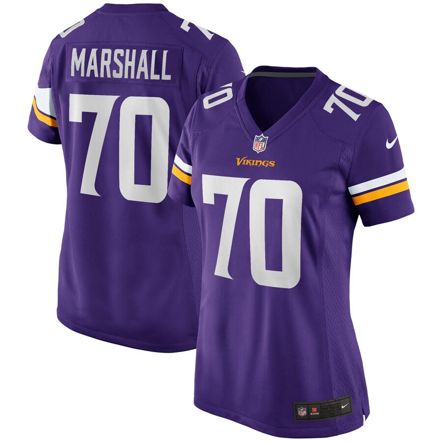 Women's Minnesota Vikings Jim Marshall Nike Purple Game Retired Player Jersey - Jersey