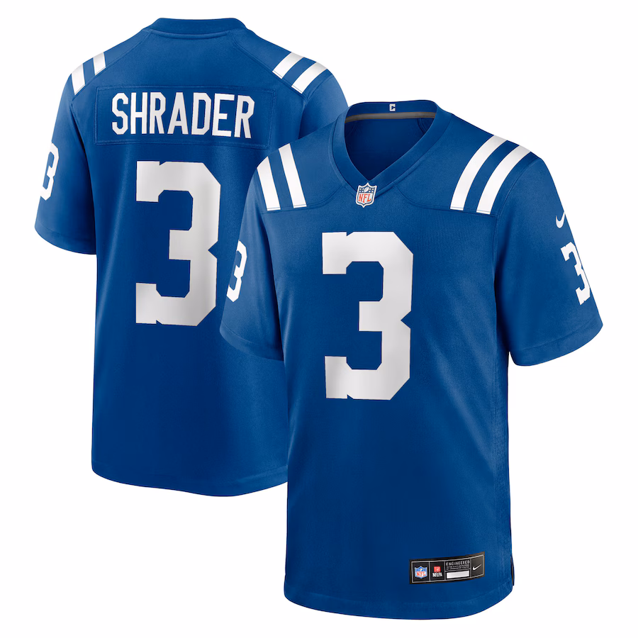 Men's Indianapolis Colts Spencer Shrader Nike Royal Team Game Jersey - Jersey
