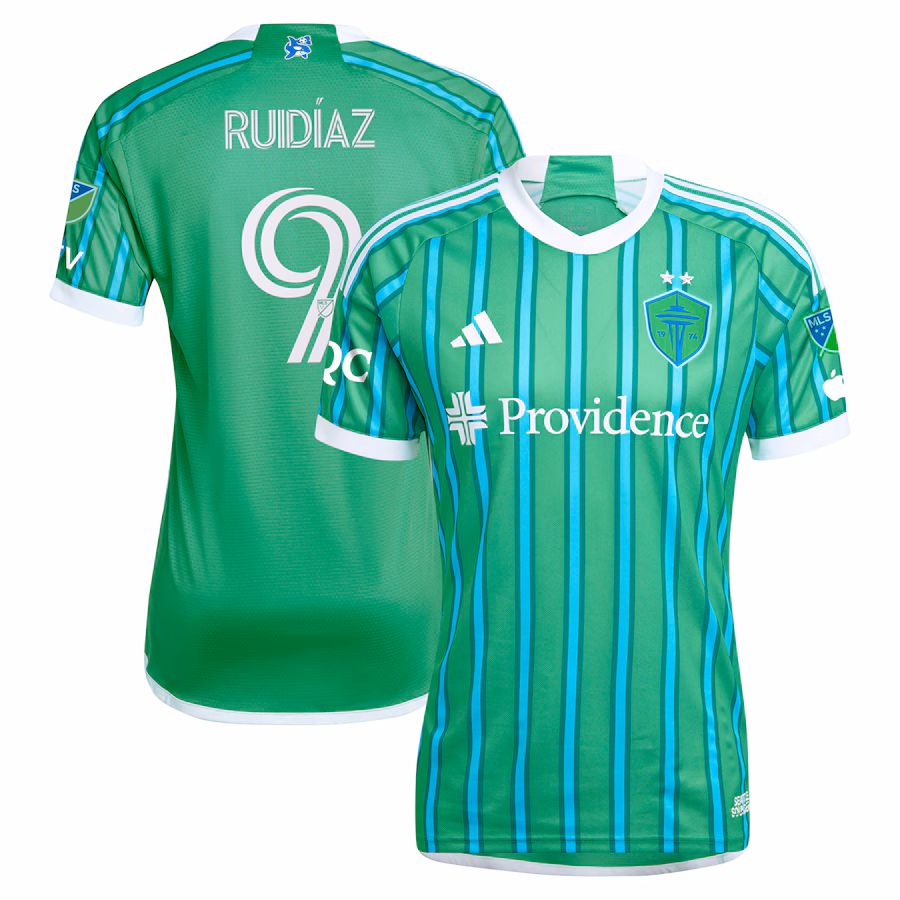 Men's Seattle Sounders FC Raul Ruidiaz adidas Green 2024 The Anniversary Kit Authentic Player Jersey - Jersey