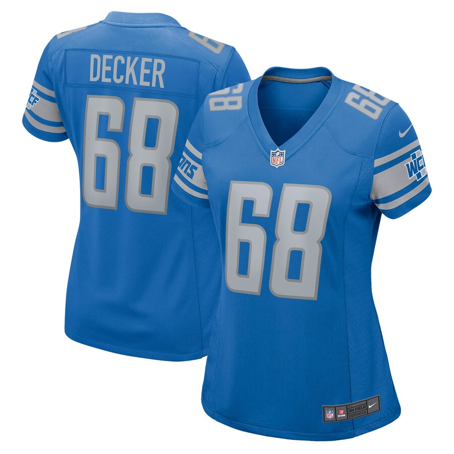 Women's Detroit Lions Taylor Decker Nike Blue Game Jersey - Jersey