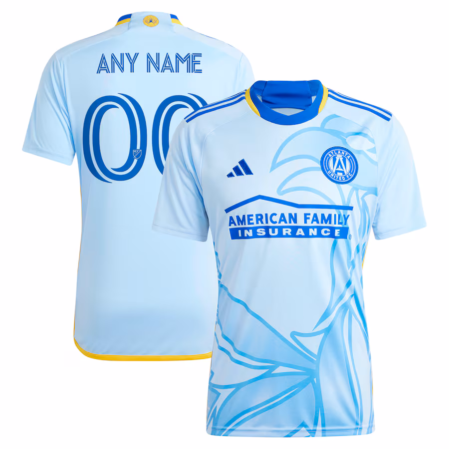 Men's Atlanta United FC  adidas Light Blue 2024 The Resurgens Kit Replica Custom Jersey - Jersey
