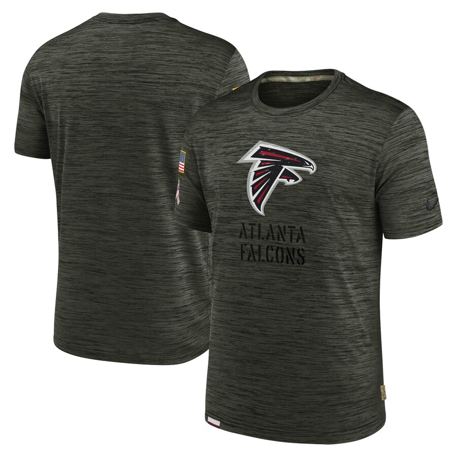 Men's Atlanta Falcons Nike Olive Salute to Service Velocity Team T-Shirt - Jersey