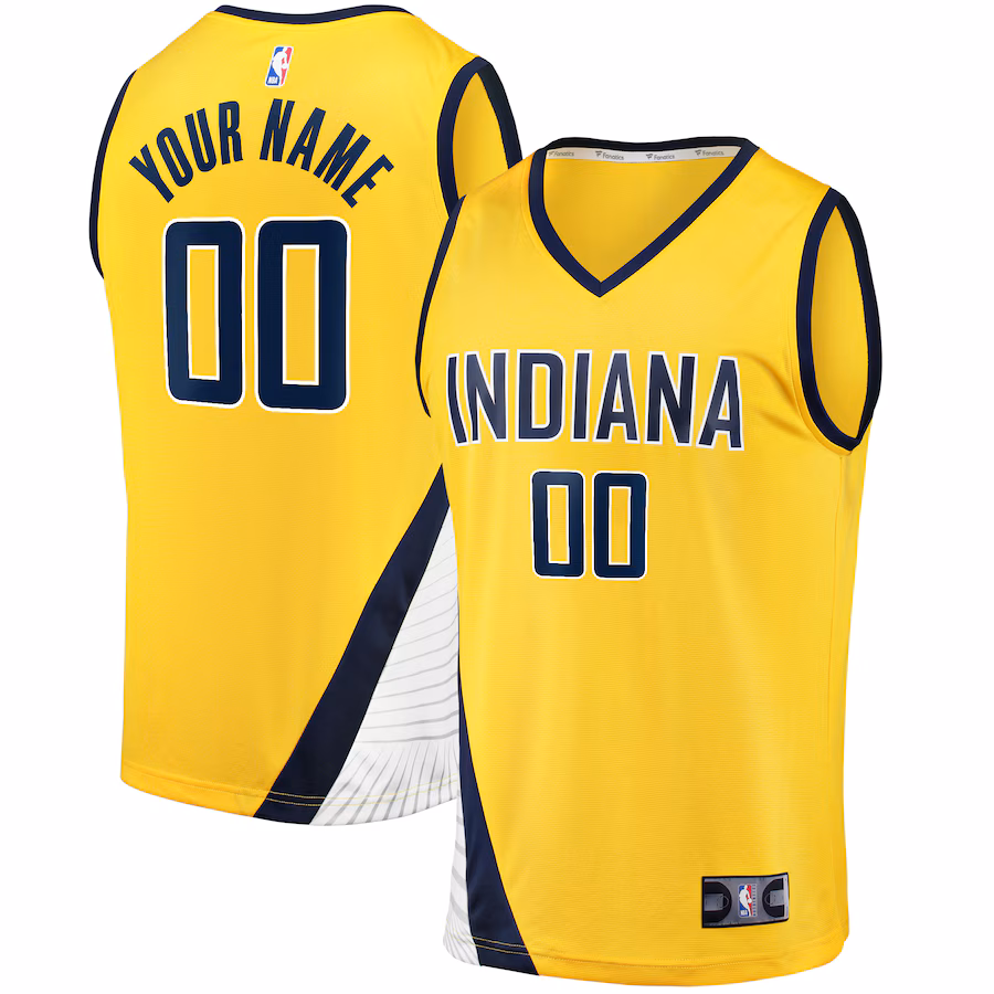 Youth Indiana Pacers Fanatics Gold Fast Break Replica Custom Jersey - Statement Edition - Jersey