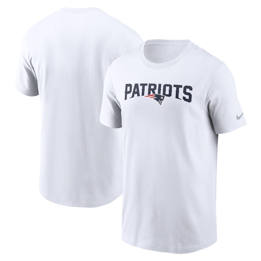 Men's New England Patriots Nike White Primetime Wordmark Essential T-Shirt - Jersey