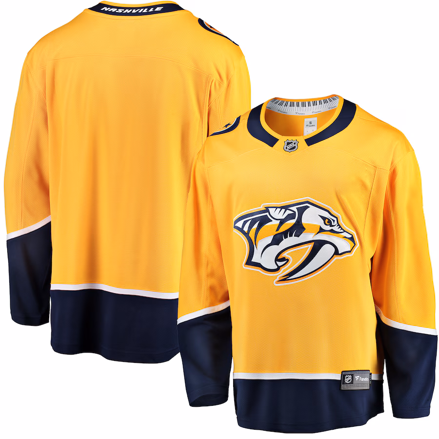 Men's Nashville Predators Fanatics Gold Breakaway Home Jersey - Jersey