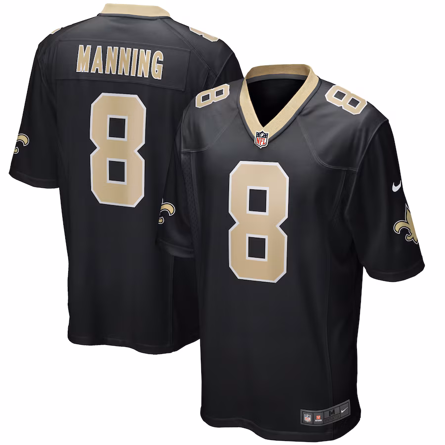 Men's New Orleans Saints Archie Manning Nike Black Game Retired Player Jersey - Jersey