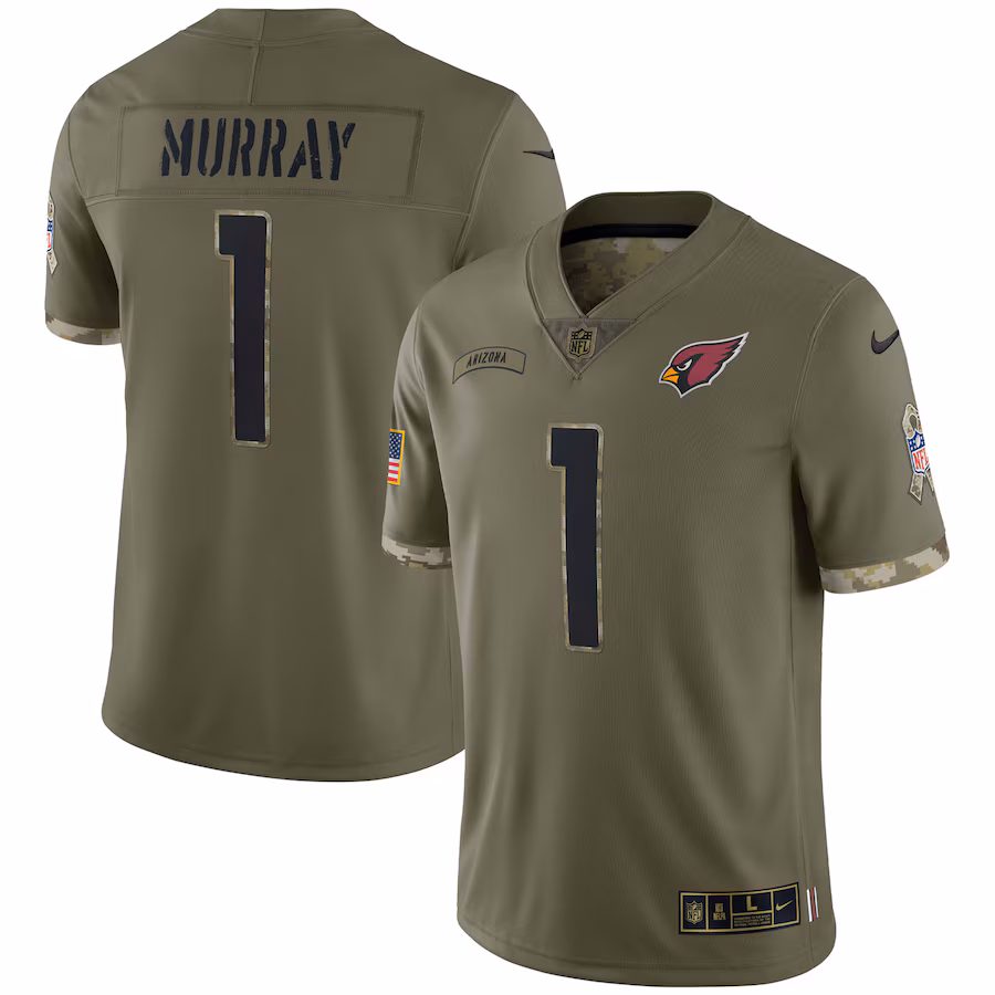 Men's Arizona Cardinals Kyler Murray Nike Olive Salute To Service Limited Jersey - Jersey