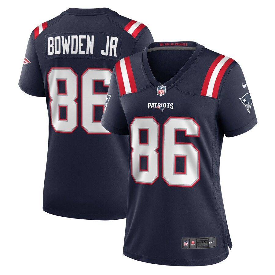 Women's New England Patriots Lynn Bowden Jr. Nike Navy Home Game Player Jersey - Jersey