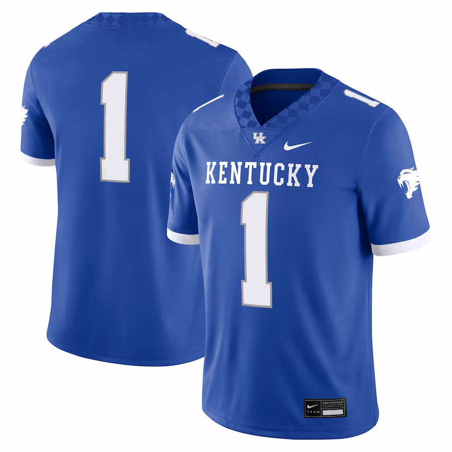 Men's Nike #1 Royal Kentucky Wildcats Game Jersey - Jersey