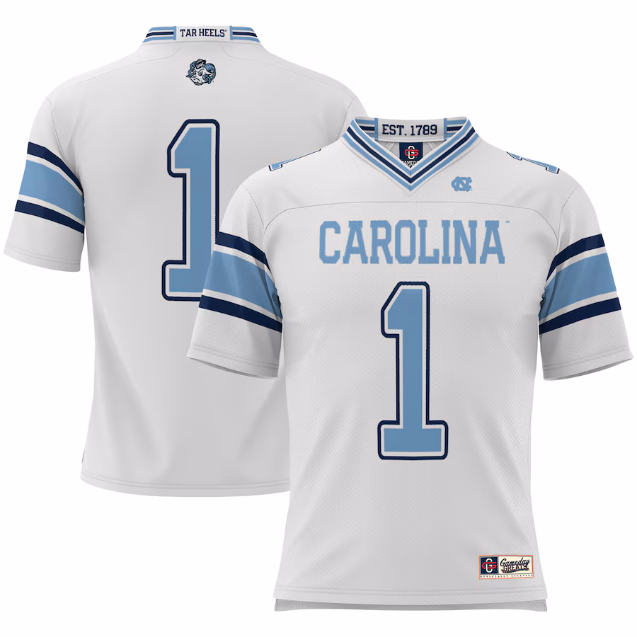 North Carolina Tar Heels GameDay Greats Youth #1 Football Jersey -  White - Jersey