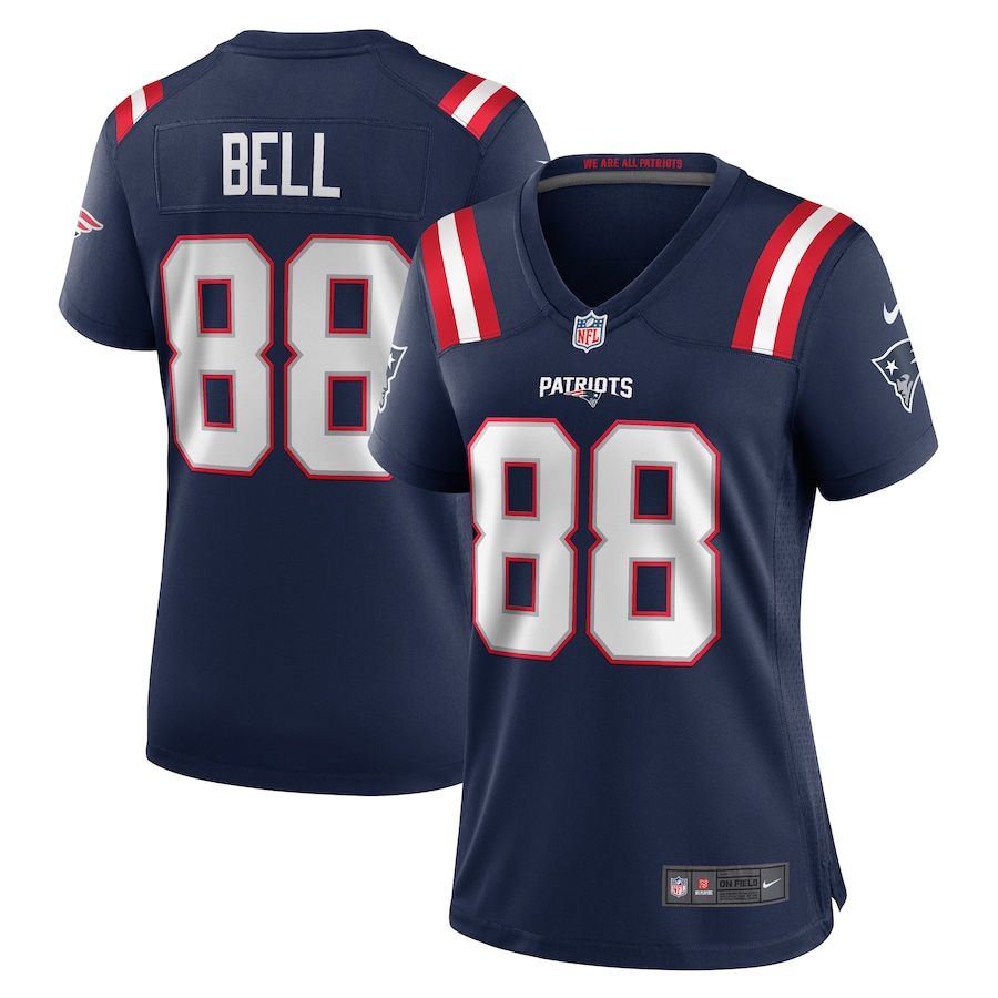 Women's New England Patriots Jaheim Bell Nike Navy Game Jersey - Jersey