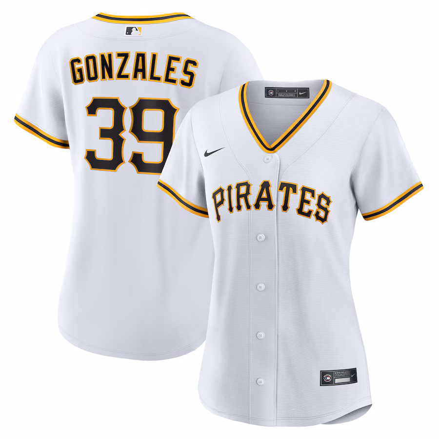 Women's Pittsburgh Pirates Nick Gonzales Nike White Home Replica Jersey - Jersey