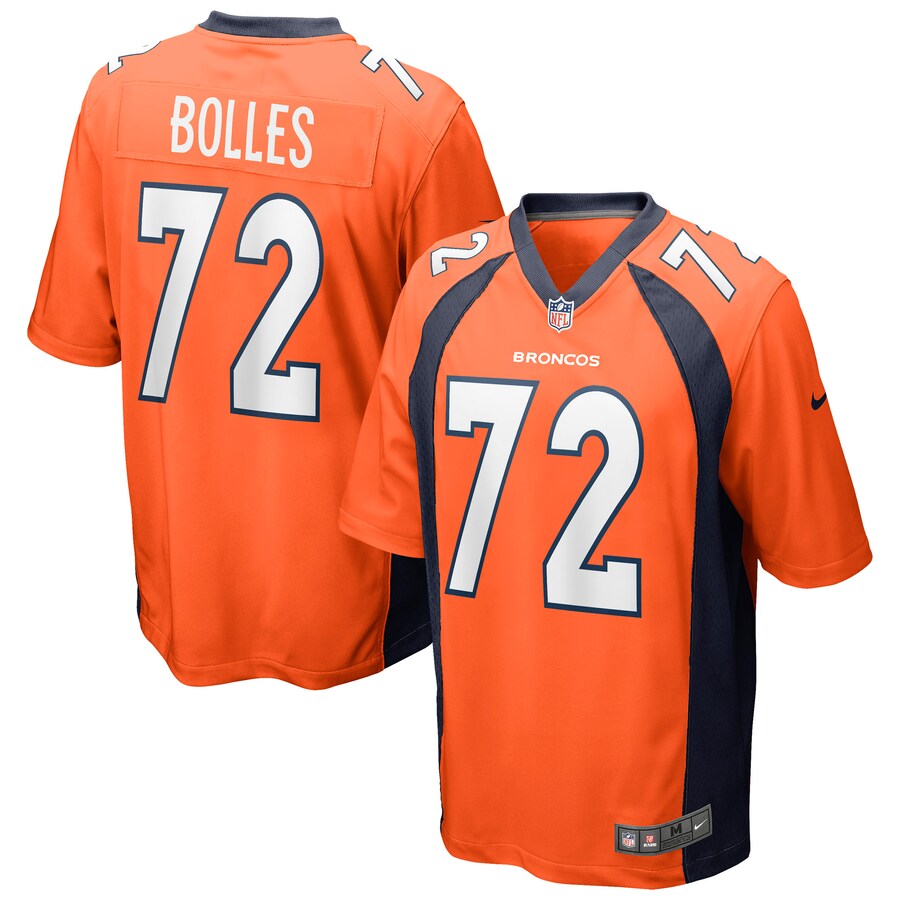 Men's Denver Broncos Garett Bolles Nike Orange Game Jersey - Jersey