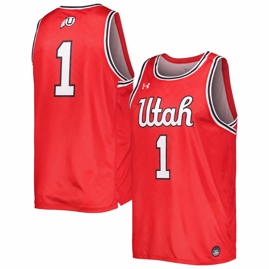 Utah Utes Under Armour Replica Basketball Jersey - Red - Jersey