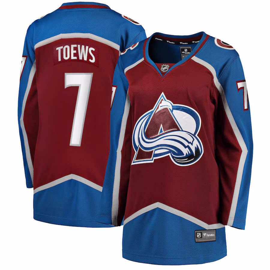 Women's Colorado Avalanche Devon Toews Fanatics Burgundy Home Breakaway Player Jersey - Jersey