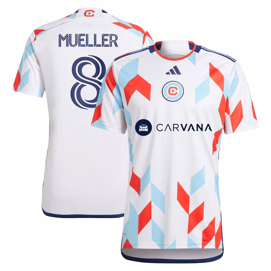 Men's Chicago Fire Chris Mueller adidas White 2024 A Kit For All Replica Player Jersey - Jersey