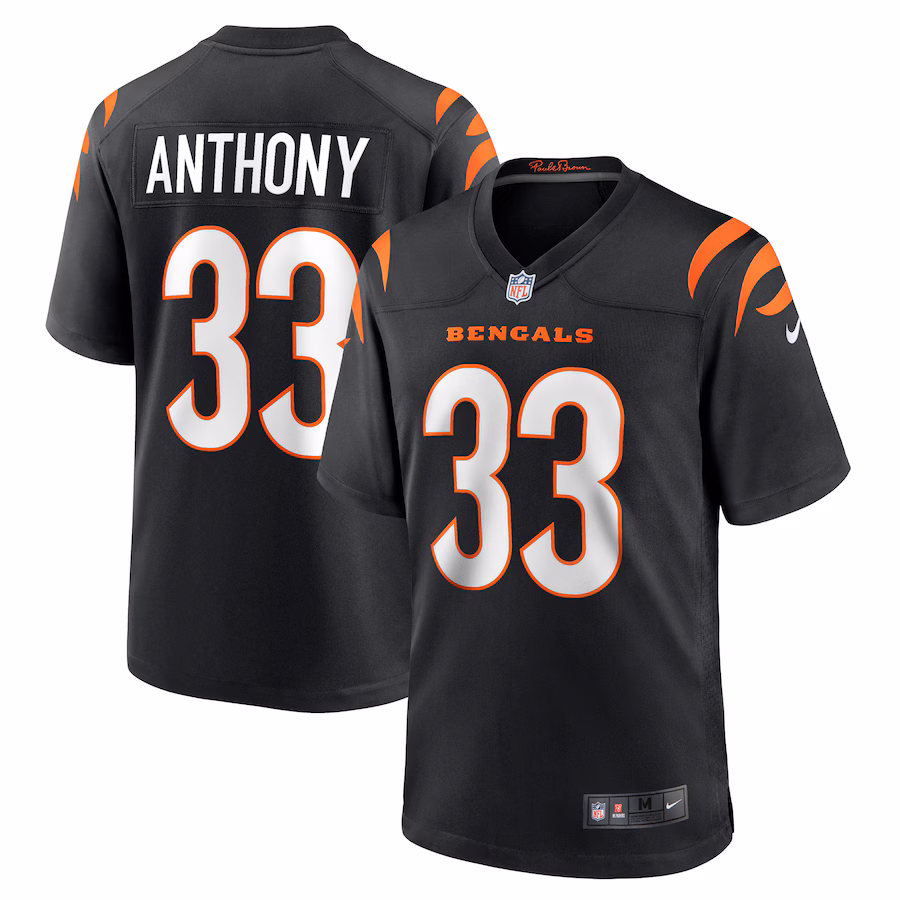 Men's Cincinnati Bengals Daijahn Anthony Nike Black Game Jersey - Jersey