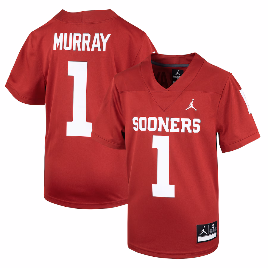 Youth Jordan Brand Kyler Murray Crimson Oklahoma Sooners Untouchable Replica Jersey - Jersey