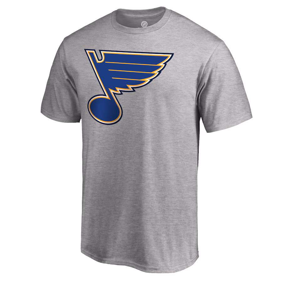 Men's St. Louis Blues Ash Team Primary Logo T-Shirt - Jersey
