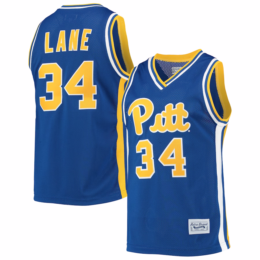 Jerome Lane Pitt Panthers Original Retro Brand Alumni Commemorative Classic Basketball Jersey - Royal - Jersey