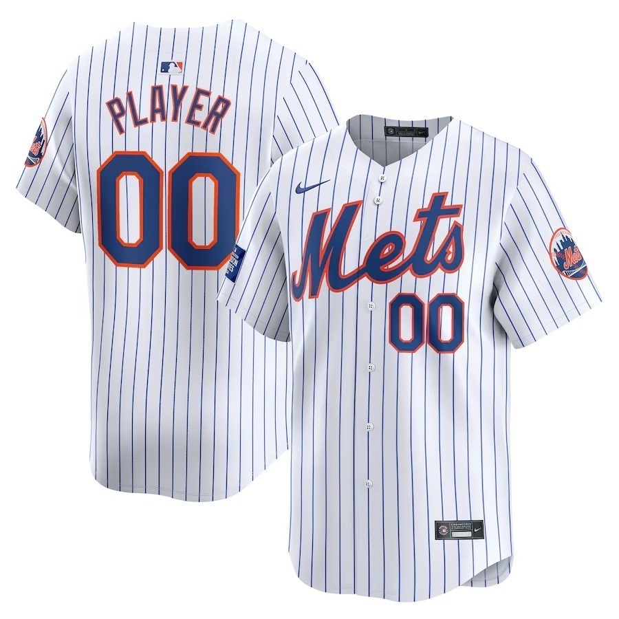 Men's New York Mets  Nike White 2024 MLB World Tour London Series Home Pick-A-Player Limited Jersey - Jersey