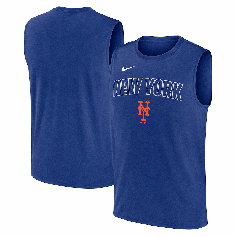 Men's New York Mets Nike Royal Knockout Performance Muscle Tank Top - Jersey