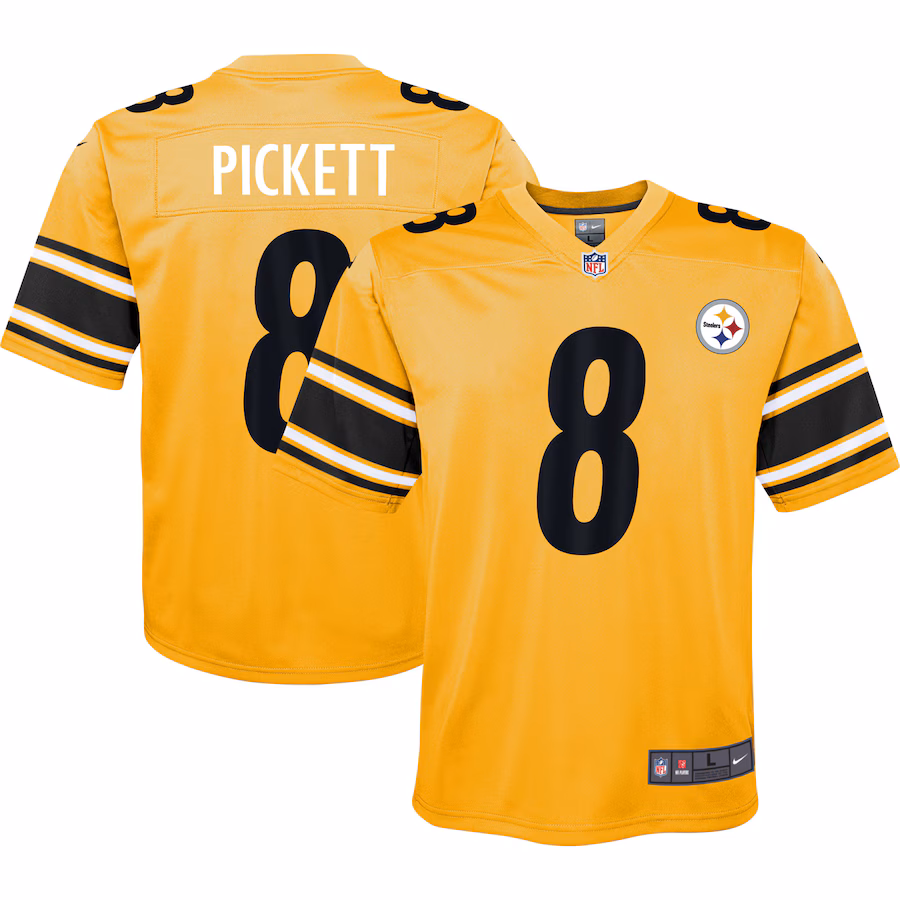Youth Pittsburgh Steelers Kenny Pickett Nike Gold Inverted Game Jersey - Jersey