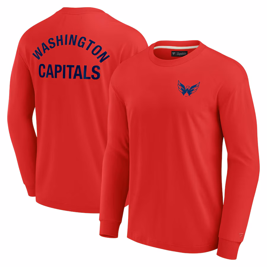 Unisex Washington Capitals Fanatics Red Elements Super Soft Long Sleeve T-Shirt - Jersey