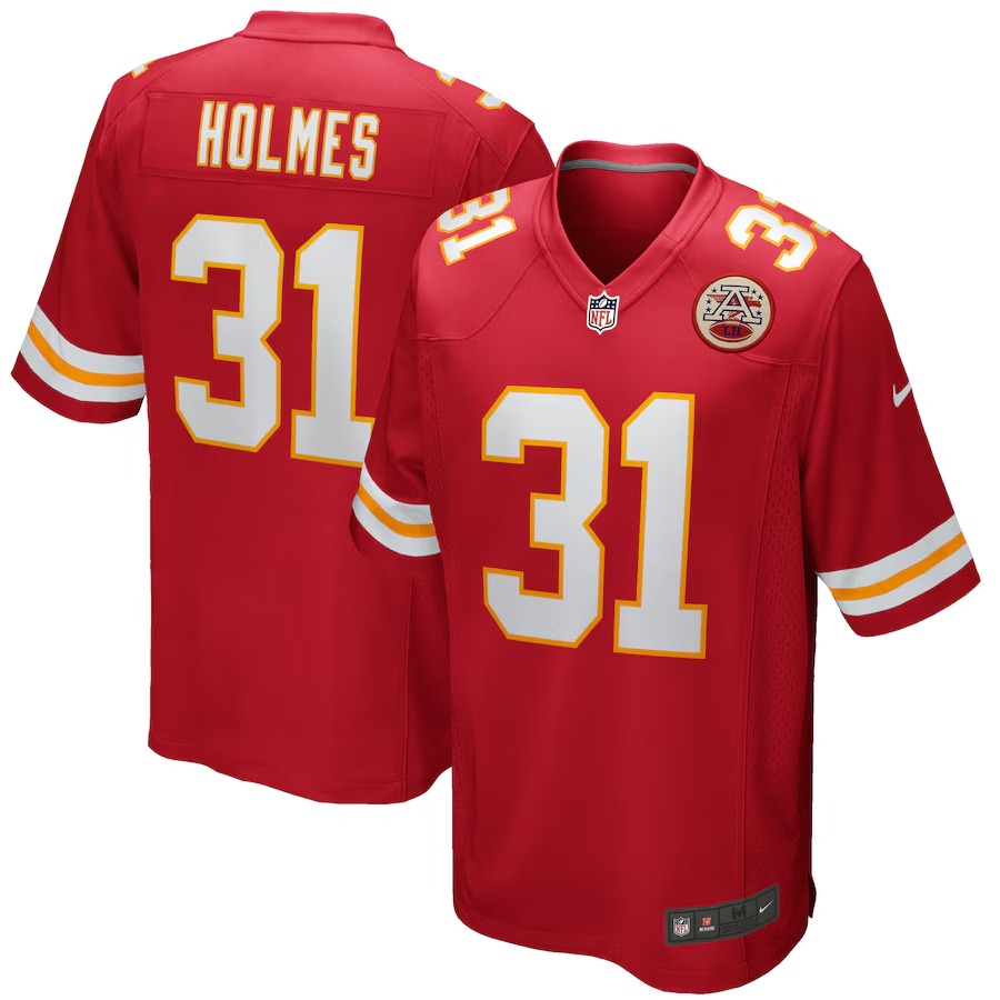 Men's Kansas City Chiefs Priest Holmes Nike Red Game Retired Player Jersey - Jersey