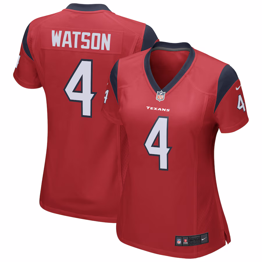 Women's Houston Texans Deshaun Watson Nike Red Team Color Game Jersey - Jersey