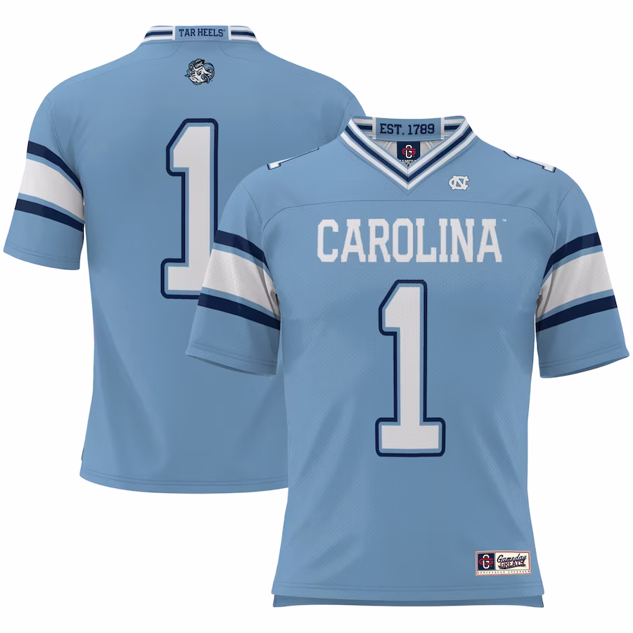 North Carolina Tar Heels GameDay Greats Youth #1 Football Jersey - Carolina Blue - Jersey