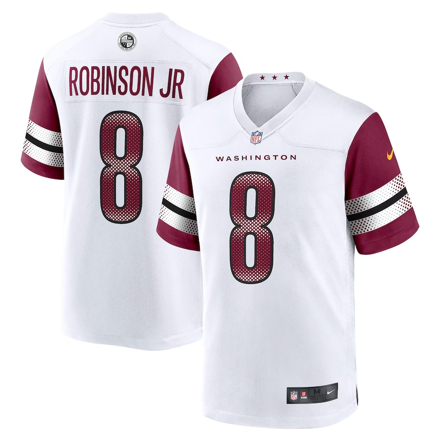 Men's Washington Commanders Brian Robinson Jr. Nike White Away Game Player Jersey - Jersey