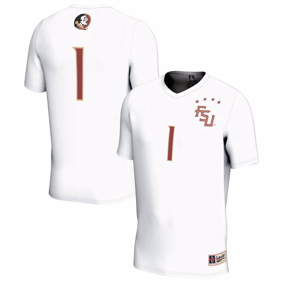 Unisex GameDay Greats #1 White Florida State Seminoles Lightweight Collegiate Soccer Fashion Jersey - Jersey