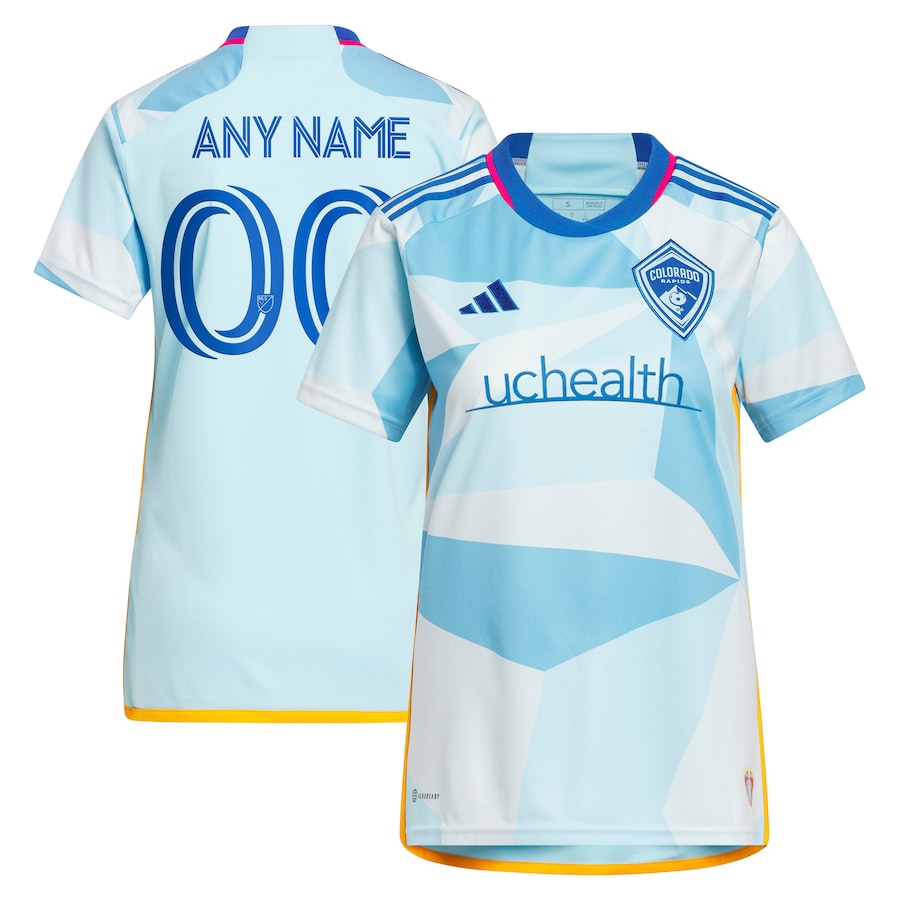 Women's Colorado Rapids adidas Light Blue 2023 New Day Kit Replica Custom Jersey - Jersey