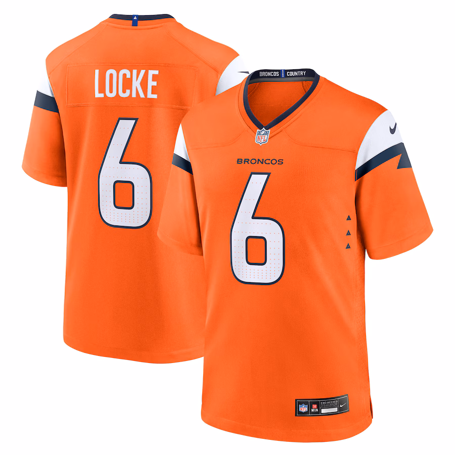 Men's Denver Broncos P.J. Locke Nike Orange Team Game Jersey - Jersey