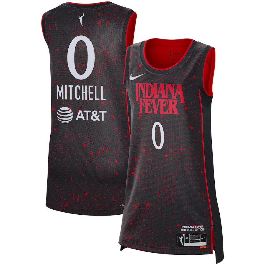 Women's Indiana Fever Kelsey Mitchell Nike Black 2021 Rebel Edition Victory Player Jersey - Jersey