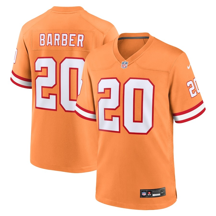 Men's Tampa Bay Buccaneers Ronde Barber Nike Orange Throwback Game Jersey - Jersey