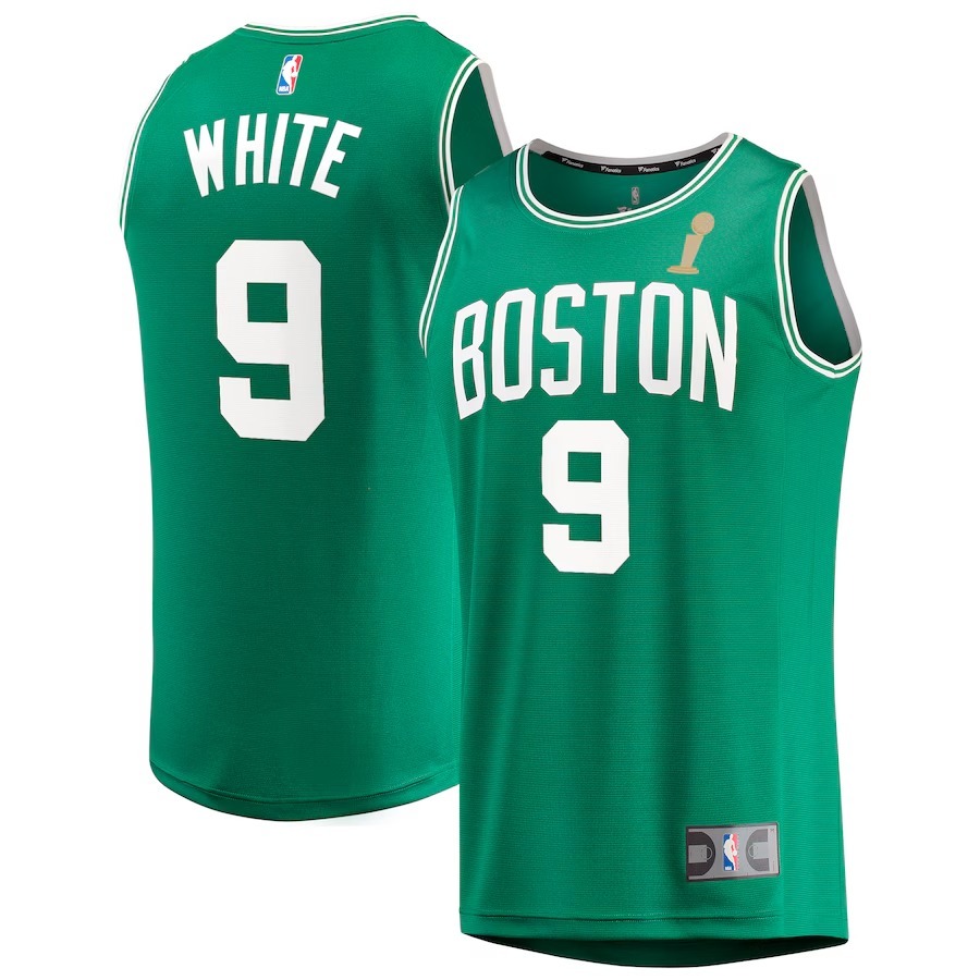 Youth Boston Celtics Derrick White Fanatics Kelly Green 2024 NBA Finals Champions Fast Break Replica Player Jersey - Icon Edition - Jersey