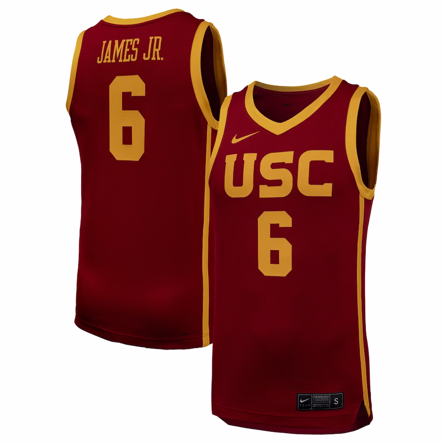 Bronny James USC Trojans Nike Replica Basketball Jersey - Cardinal - Jersey